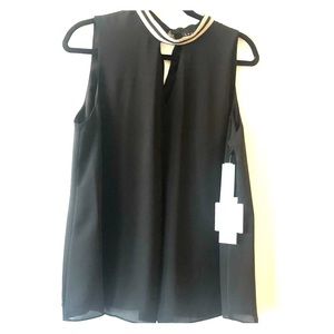 Laundry by Shelli Segal black sleeveless top